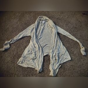 Cream Open-Front Cardigan